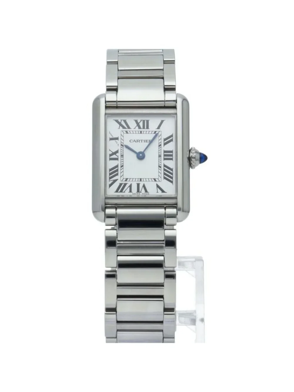 Cartier Tank Must SM Watch Box Stainless Steel Silver Polished